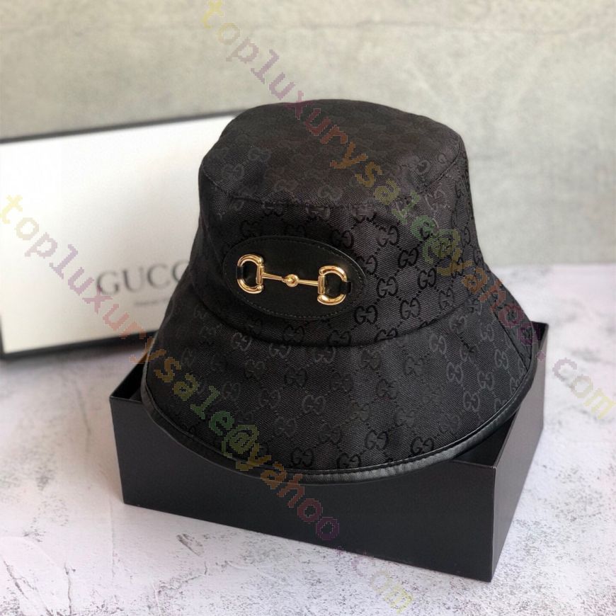 Shop GUCCI 2024 SS Leather bucket hat with Horsebit (760403 3HARH